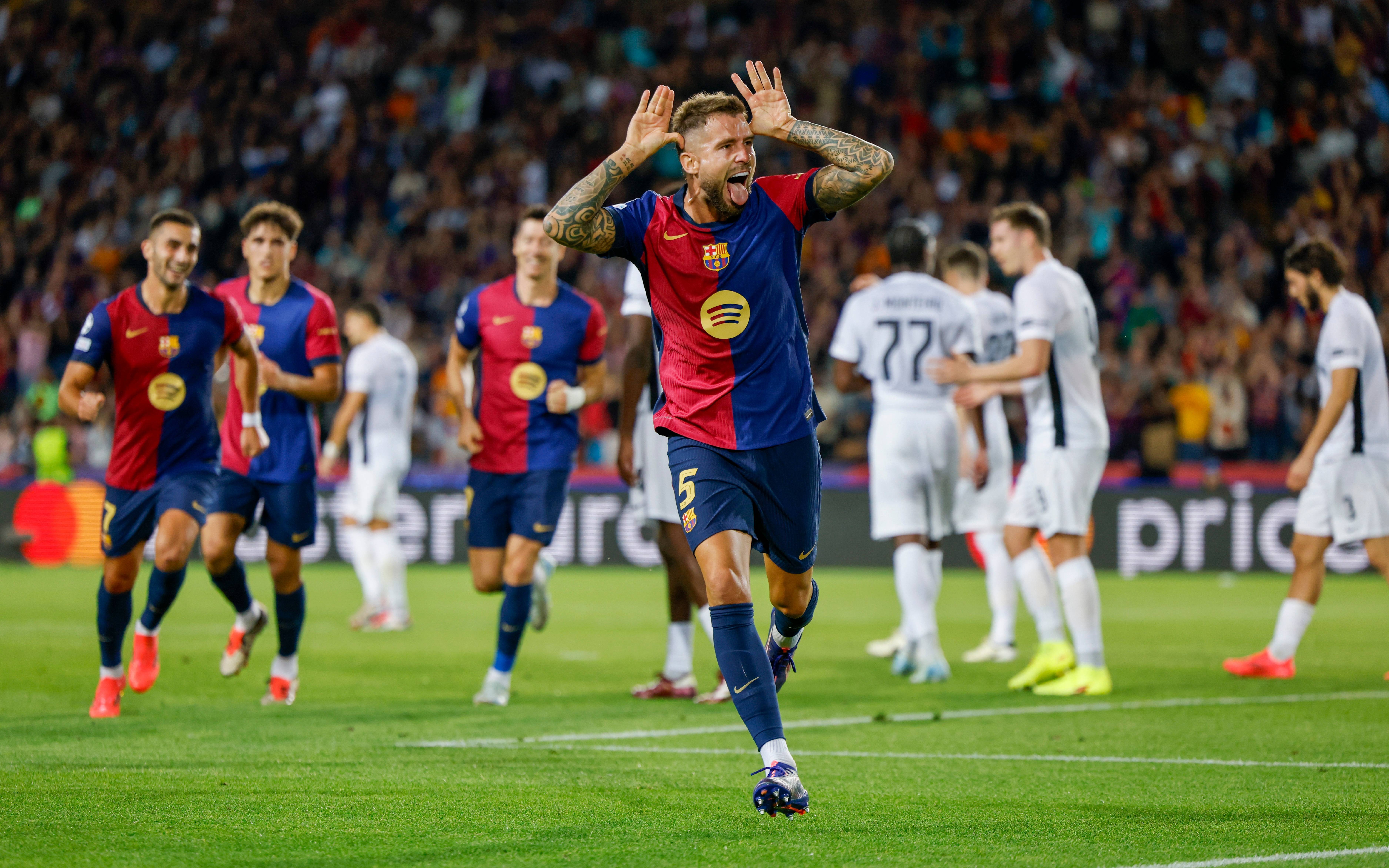 巴萨主场大胜，继续追赶领头羊